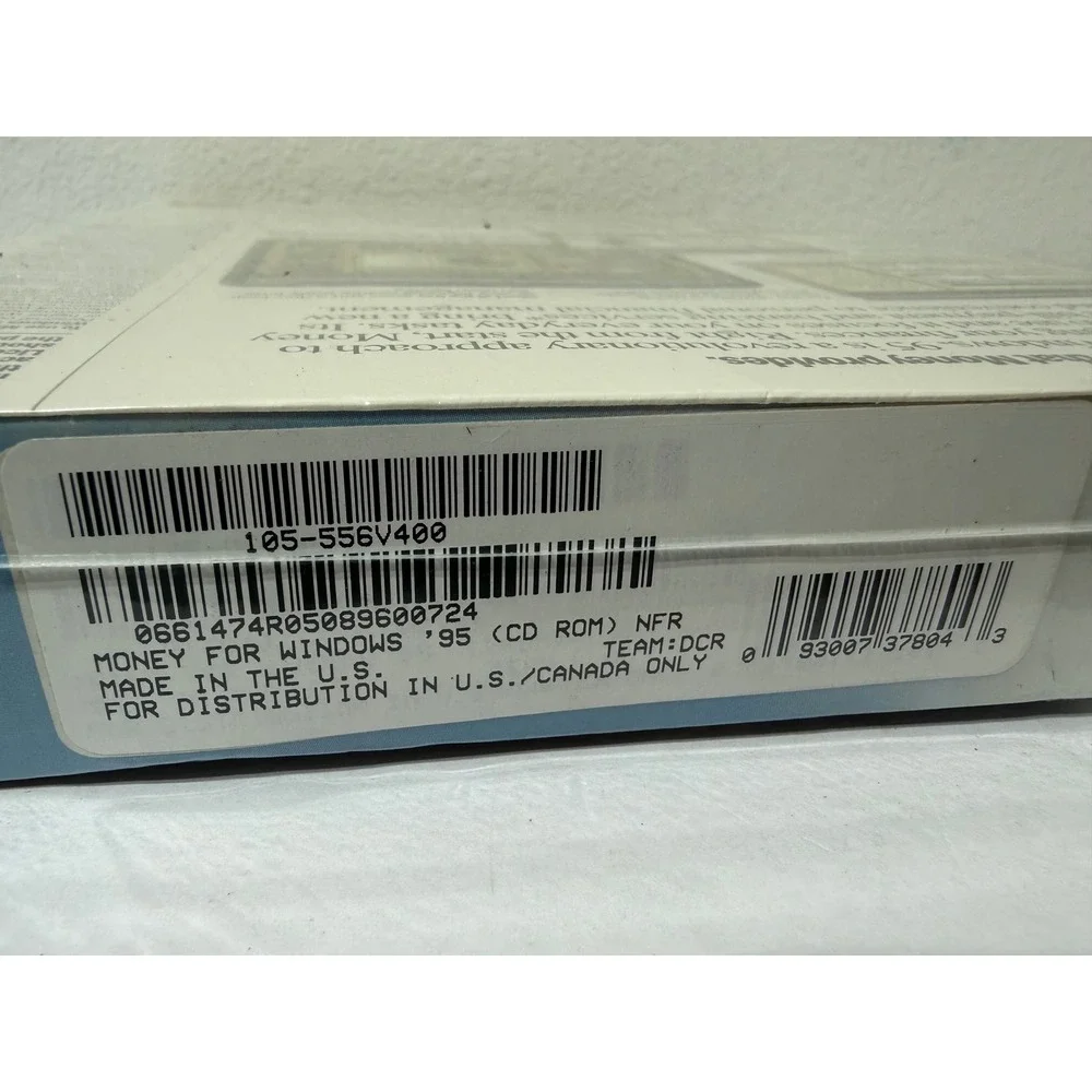 Microsoft Money Windows 95 Vintage Big Box Software Promotional Sample Sealed